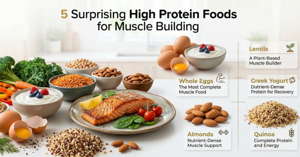 5 Surprising High Protein Foods for Muscle Building