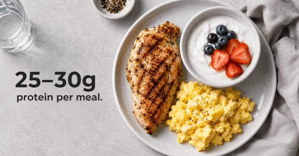 High protein meal for muscle repair after 50