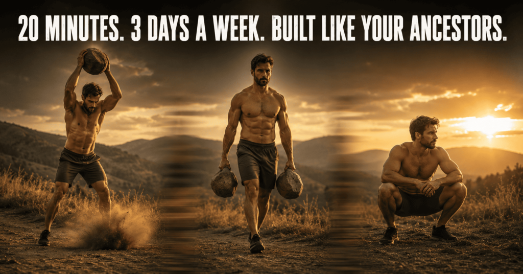 A man doing outdoor rock workouts