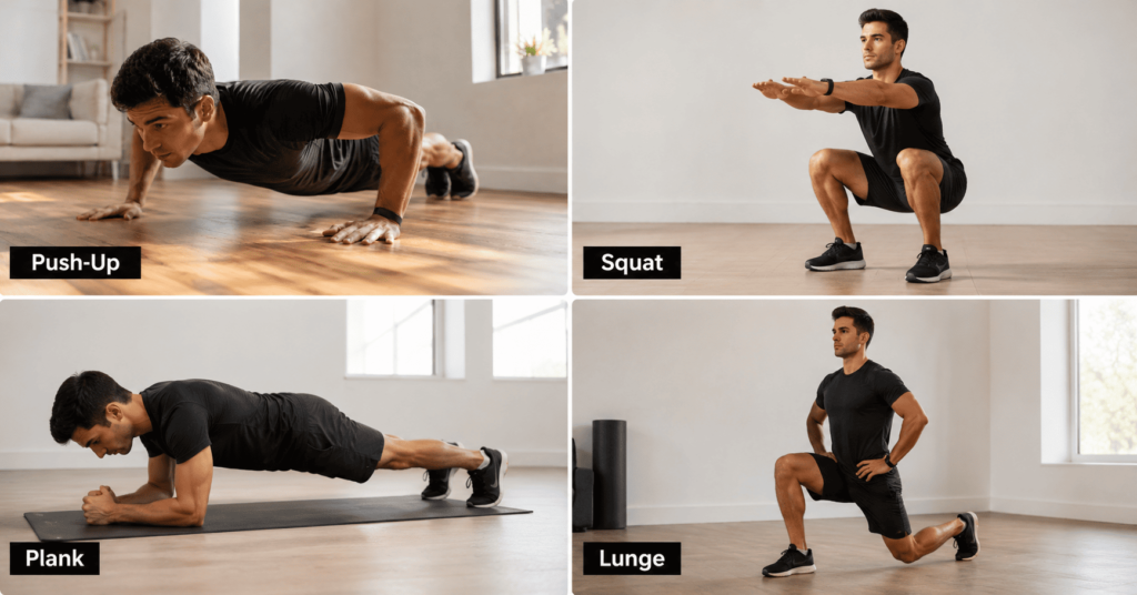 bodyweight exercises for muscle gain at home
