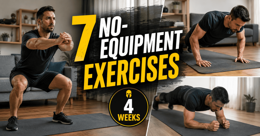 no-equipment exercises to transform body in 4 weeks