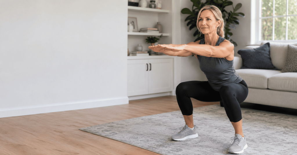 bodyweight squat exercise for healthy aging after 50