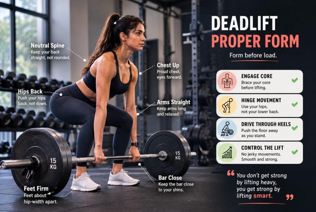 Deadlift compound exercise form