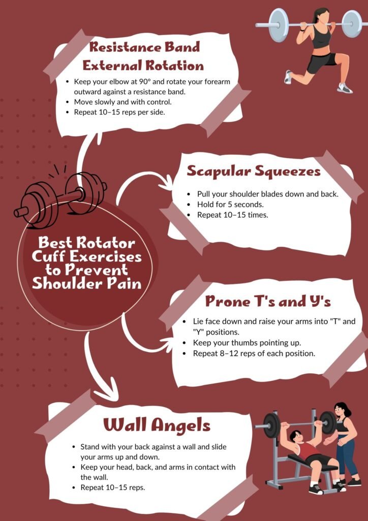 Best rotator cuff exercises infographic