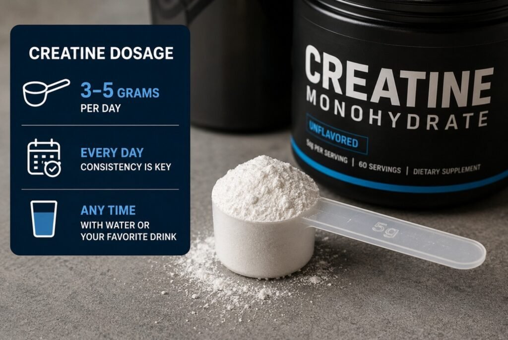  Creatine monohydrate powder scoop