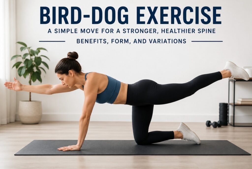 Bird-dog spine stability exercise