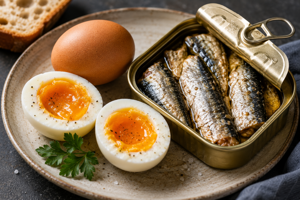 Whole eggs and sardines, the foundation foods of a nutrient-dense performance diet